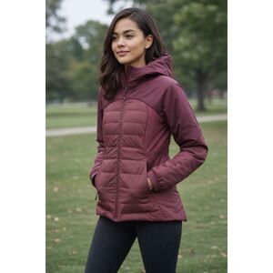 Nearly NEW Lululemon Athletica Down for It All Jacket, maroon Sz 6, $228